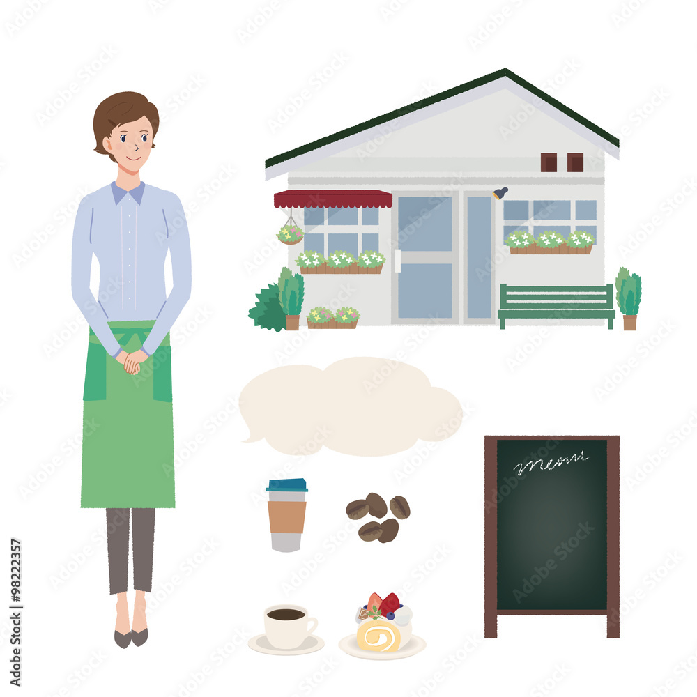 カフェ 店員 イラスト Stock ベクター Adobe Stock カフェ 店員 イラスト Stock ベクター Adobe Stock