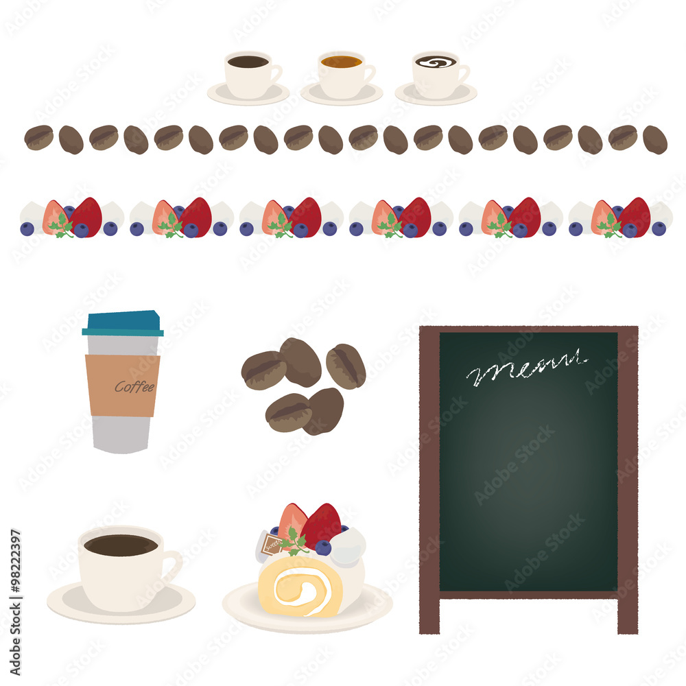 カフェ イラスト コーヒー ケーキ Stock Vector Adobe Stock カフェ イラスト コーヒー ケーキ Stock Vector Adobe Stock