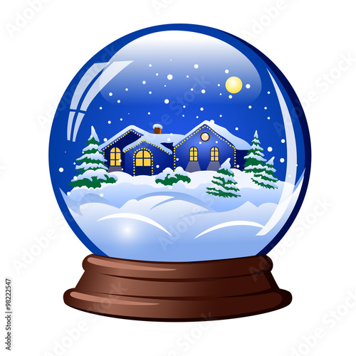 snow globe house within