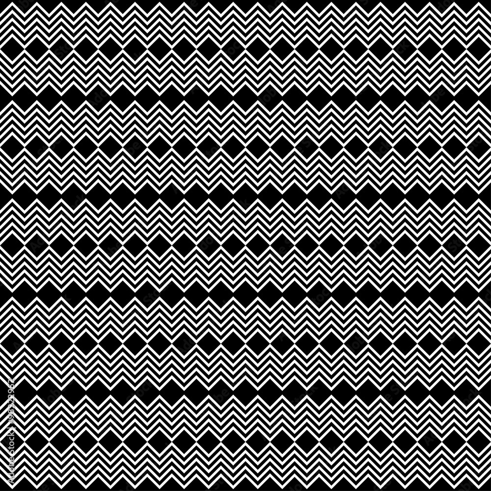 Seamless black and white background with abstract geometric shapes Seamless black and white background with abstract geometric shapes
