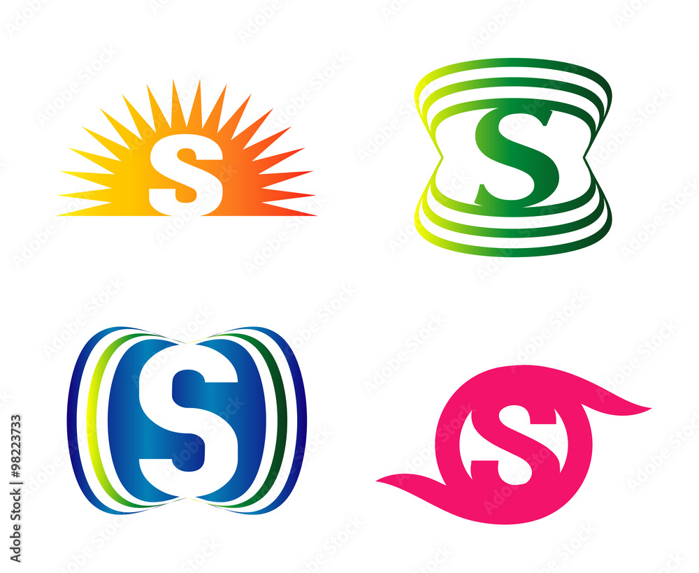 Set Of Alphabet Symbols Of Letter S Icons Vector Stock Vector Adobe Set Of Alphabet Symbols Of Letter S Icons Vector Stock Vector Adobe
