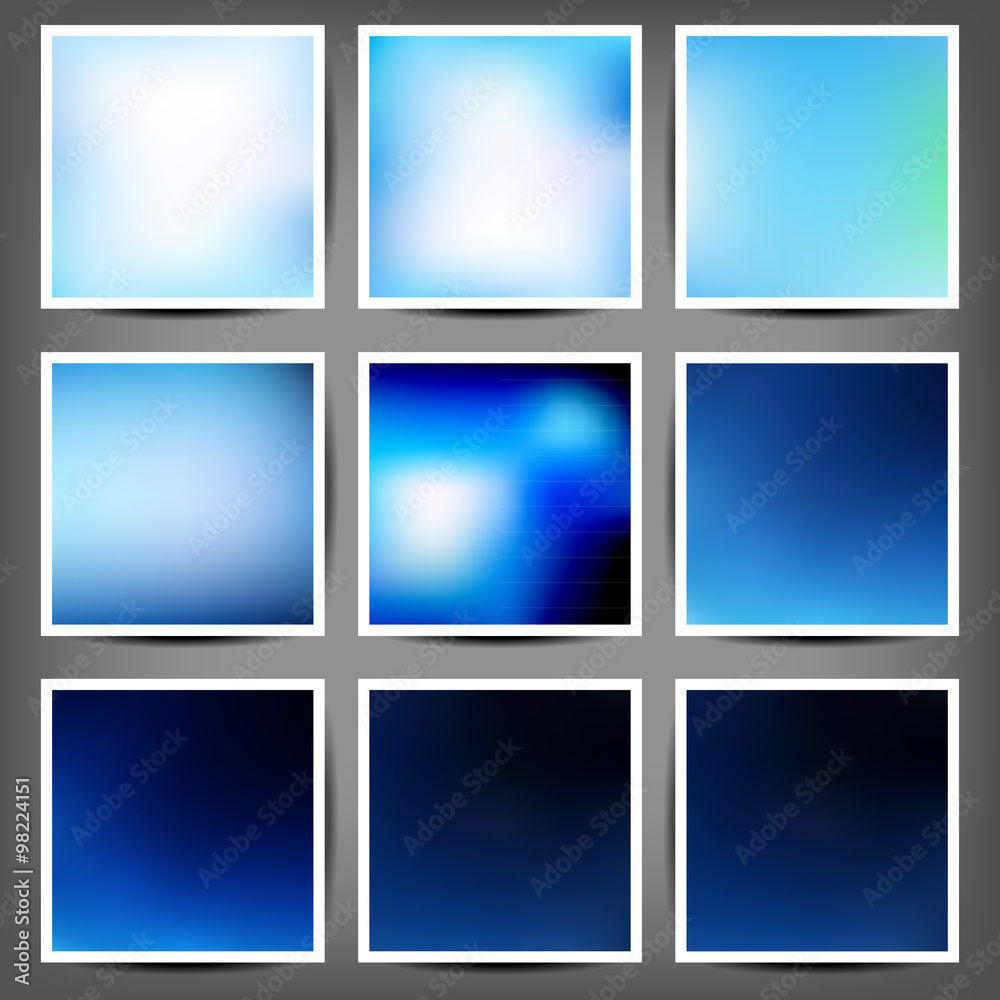 Fototapeta premium Smooth colorful backgrounds collection with aged effect