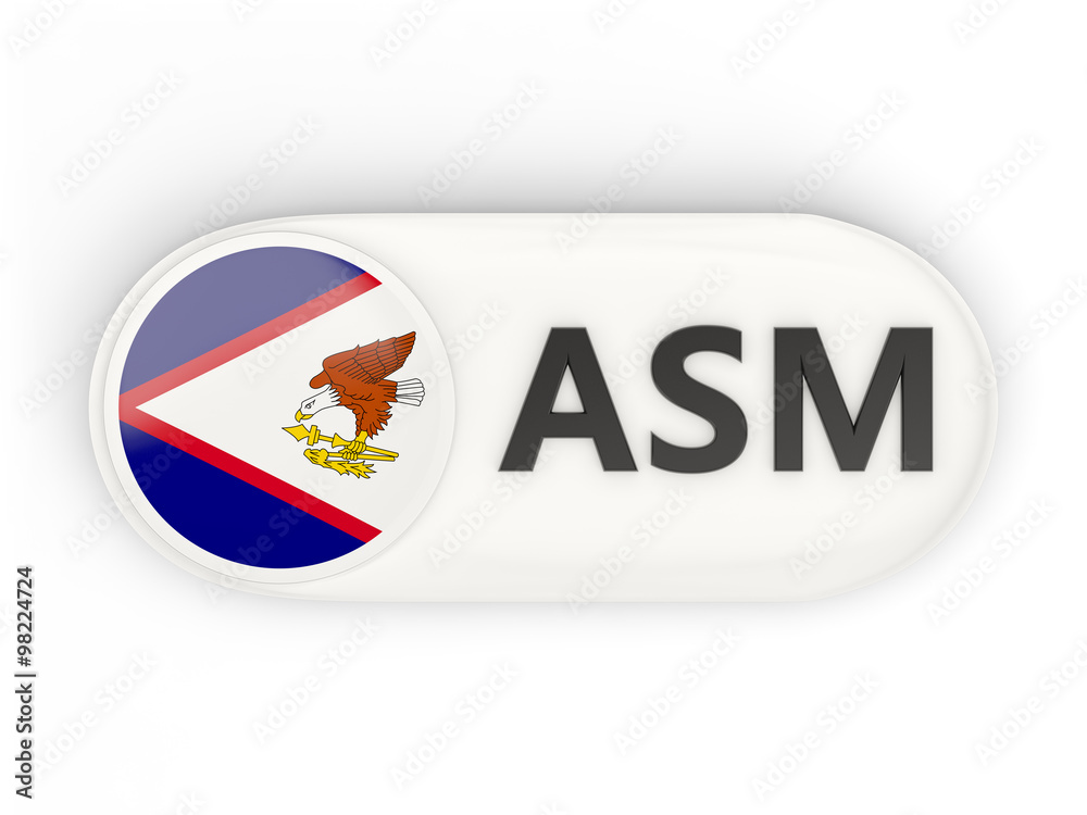 Round icon with flag of american samoa Round icon with flag of american samoa