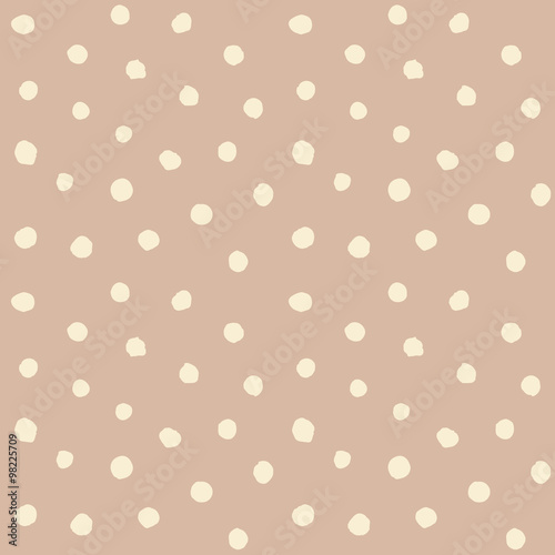 Retro hand drawn small polka dots