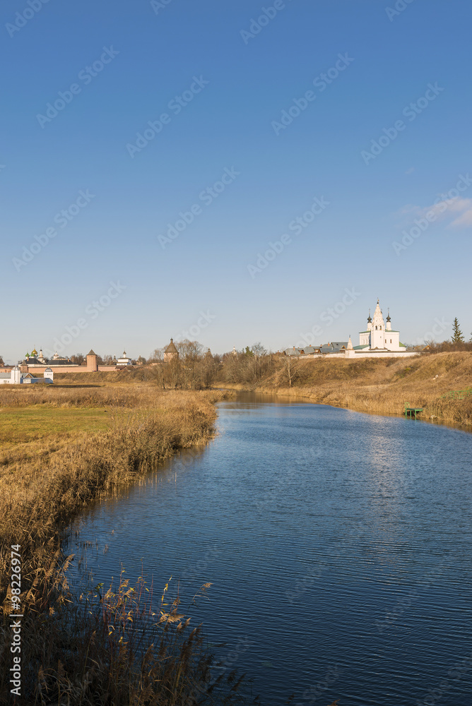 View of Suzdal in  late autumn. Golden Ring  Russia Travel