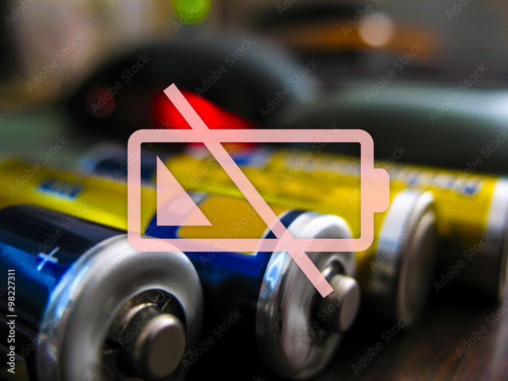 Naklejka premium icon discharged battery