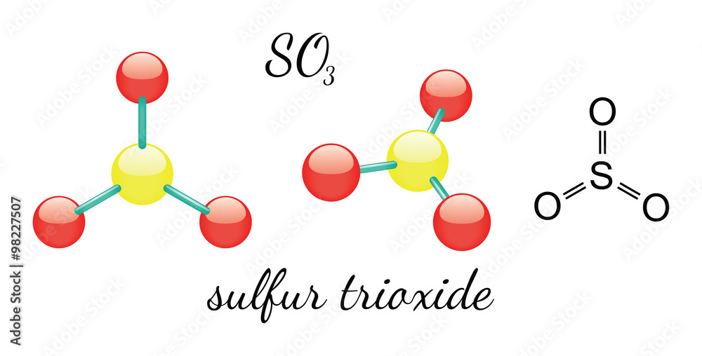 SO3 sulfur trioxide molecule