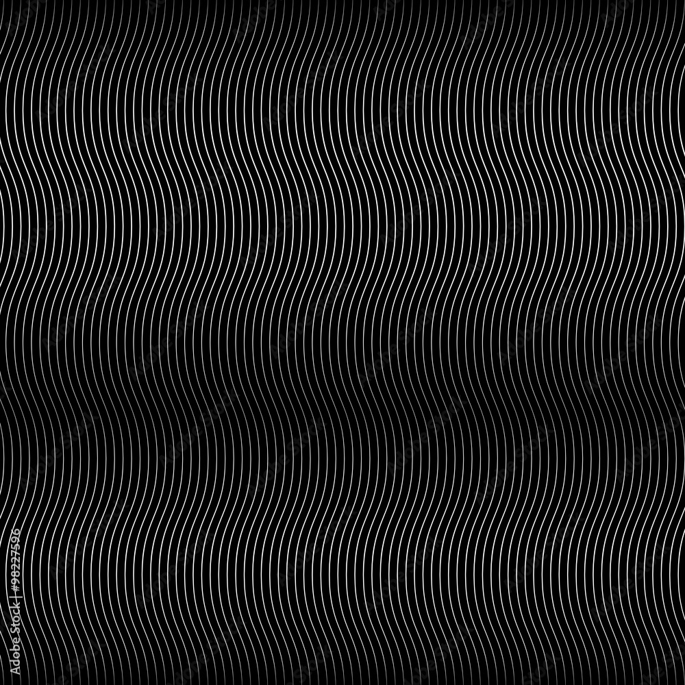 Wave Black Line Background