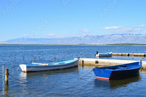 Boats in the bay of Nin  Croatia