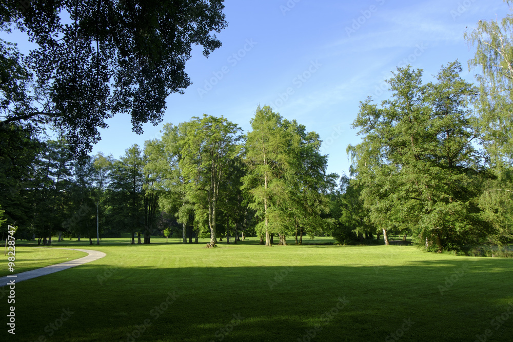 Schloss und Schlosspark Werneck, Unterfranken, Bayern, Deutschland.