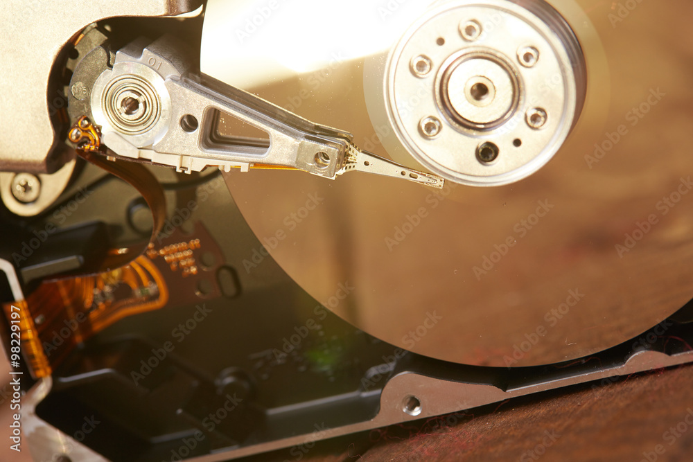 hard disk closeup hard disk closeup