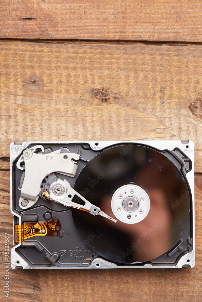 hard disk closeup