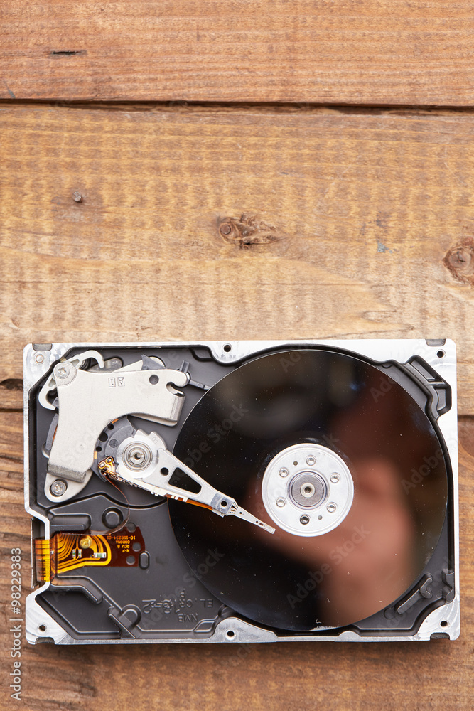 hard disk closeup