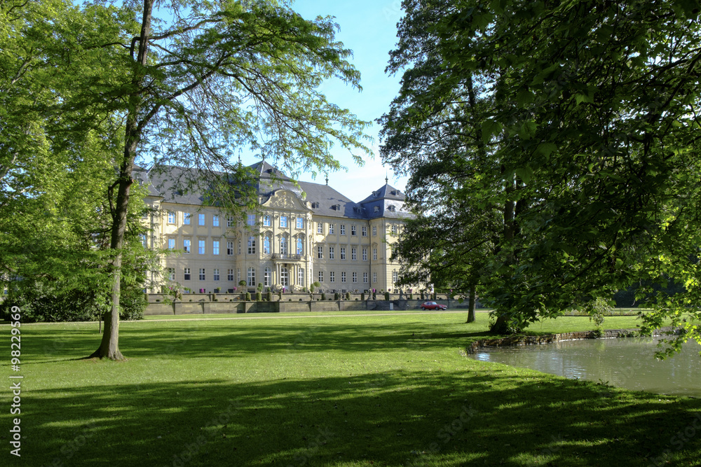 Schloss und Schlosspark Werneck, Unterfranken, Bayern, Deutschland.