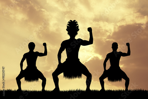 Canvastavla Maori dance at sunset