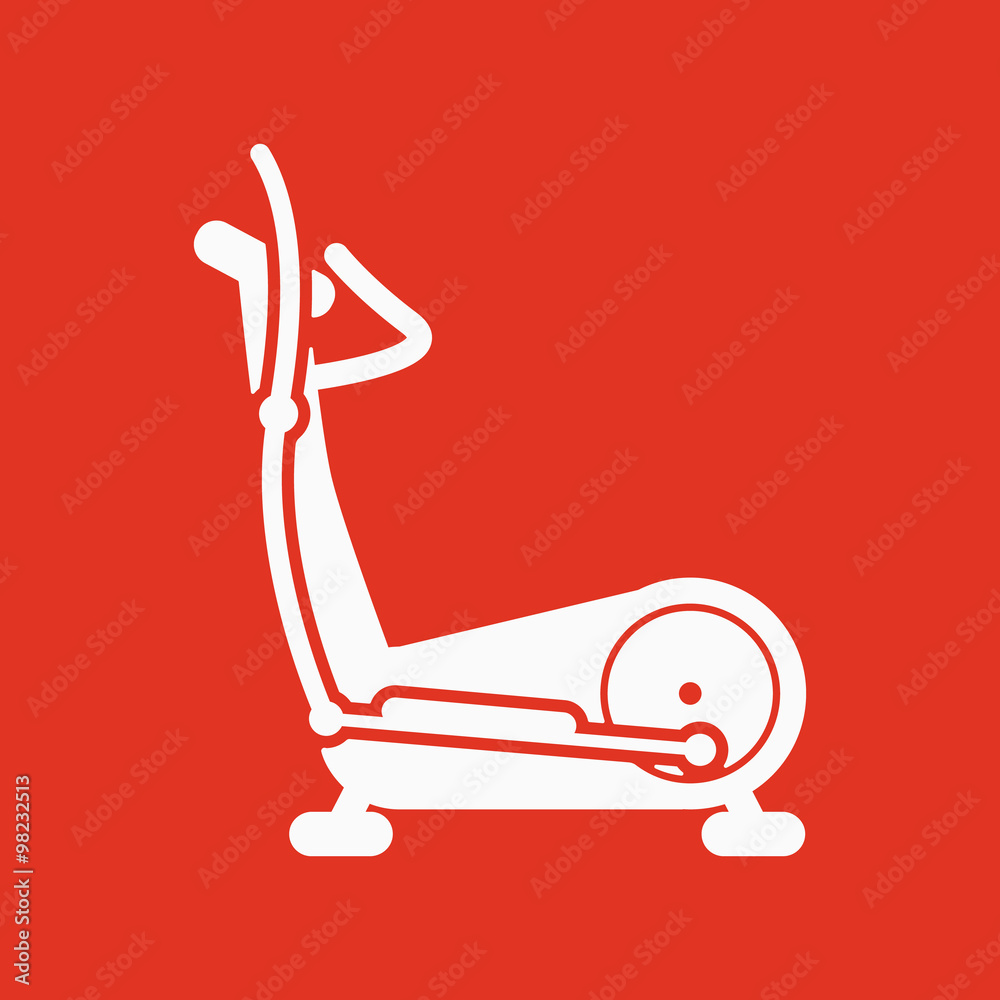 The elliptical trainer icon. Bike symbol. Flat The elliptical trainer icon. Bike symbol. Flat