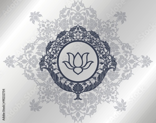 water lily, wedding card design, royal India