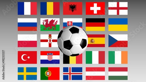 EM 2016 Teilnehmer, Fußball drehend