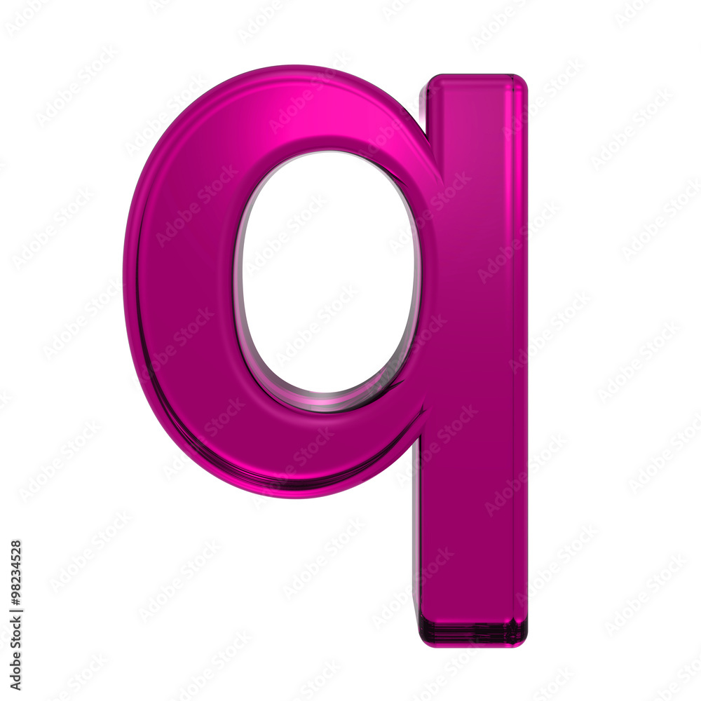 One lower case letter from pink alphabet set, isolated on white. Computer generated 3D photo rendering. One lower case letter from pink alphabet set, isolated on white. Computer generated 3D photo rendering.