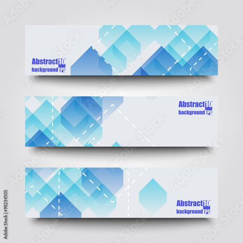 Set of banner templates with abstract background.