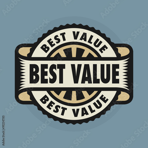 Stamp or emblem with text Best Value