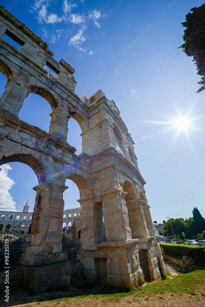 Ancient amphitheater in Pula Croatia