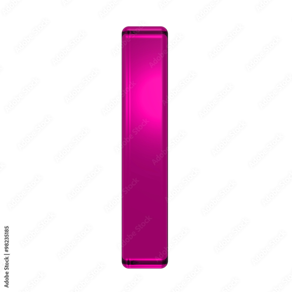 One lower case letter from pink alphabet set, isolated on white. Computer generated 3D photo rendering. One lower case letter from pink alphabet set, isolated on white. Computer generated 3D photo rendering.