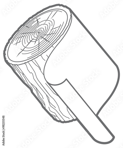 Vector outline log. paper