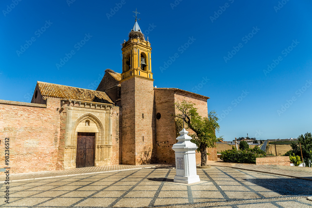 Kościół Świętego Jerzego , Palos de la Frontera, Huelva - obrazy, fototapety, plakaty 