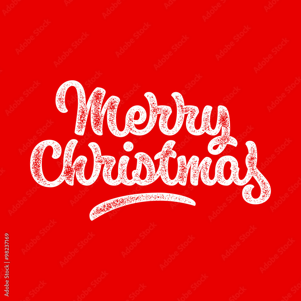  Merry Christmas Lettering Badge