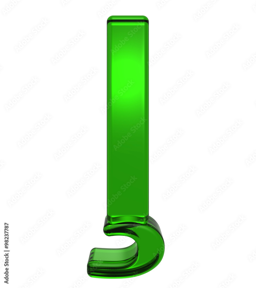 One letter from emerald alphabet set, isolated on white. Computer generated 3D photo rendering. One letter from emerald alphabet set, isolated on white. Computer generated 3D photo rendering.