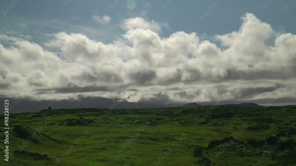 Moving clouds timelapse thingvellir (Þingvellir) national park in iceland
