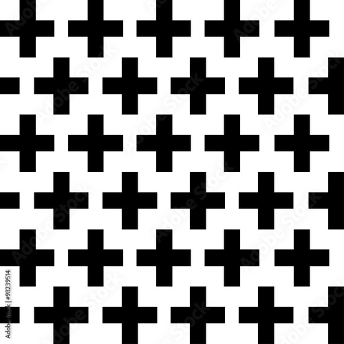 Seamless Cross Pattern, vector illustration