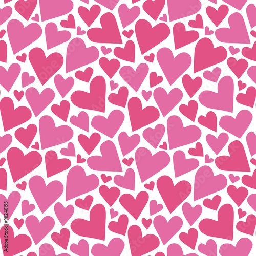 Seamless pattern random heart. ランダムハートのパターン　