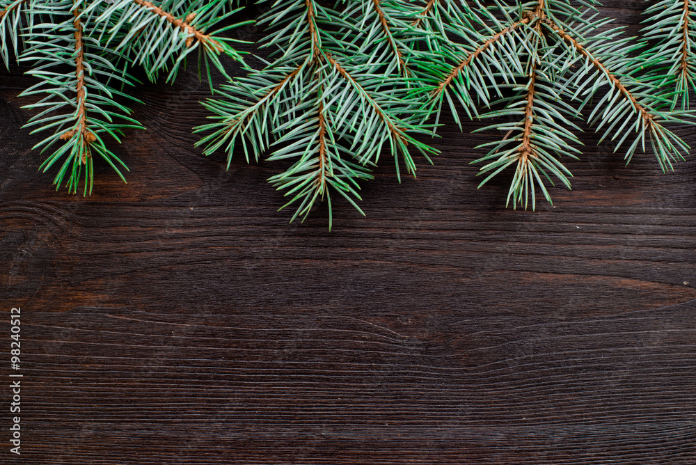 Christmas or New Year decoration background fur-tree branches Christmas or New Year decoration background fur-tree branches