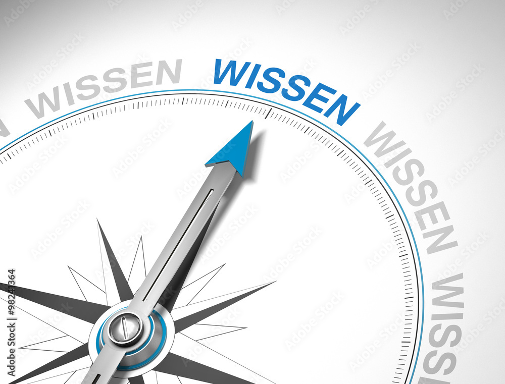 Kompass mit dem Wort Wissen Kompass mit dem Wort Wissen