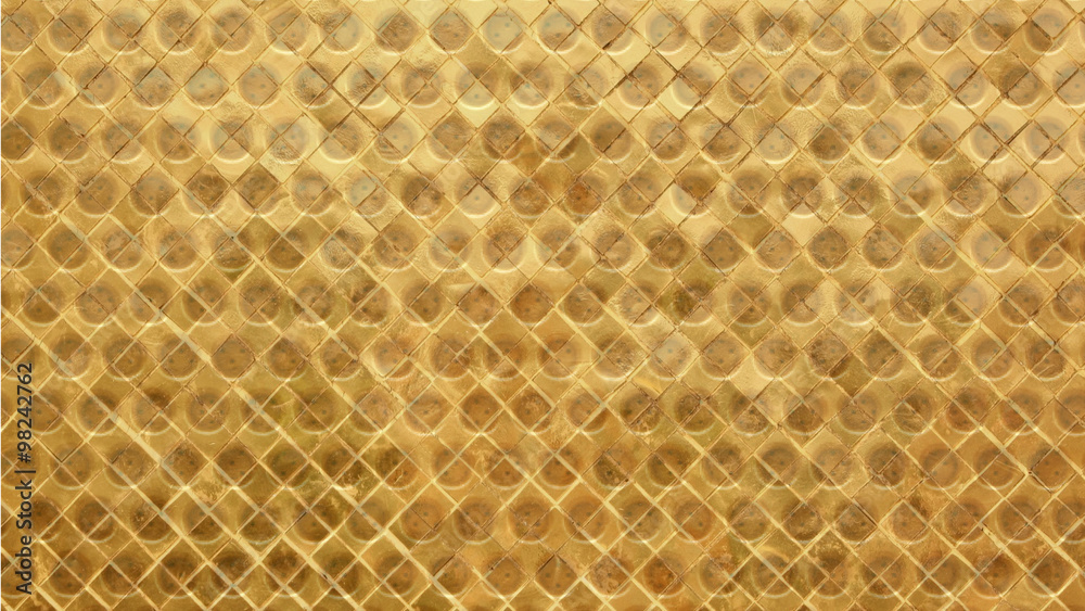 Background or texture made of square mosaic and honeycomb pattern in yellow color Background or texture made of square mosaic and honeycomb pattern in yellow color