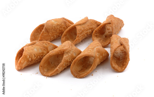 cialde cannolo siciliano - sfondo bianco