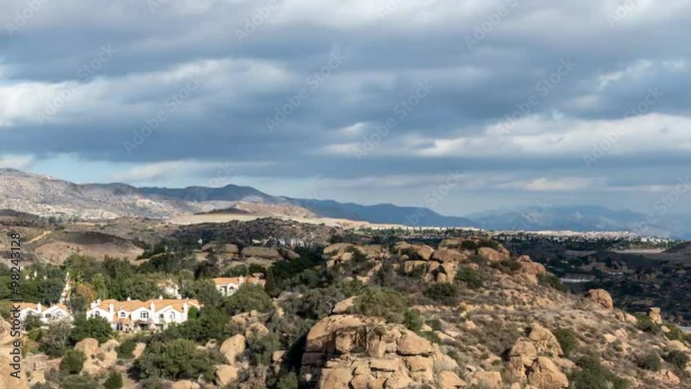 Storm clouds time lapse over Porter Ranch and Chatsworth in the City of Los Angeles, Caifornia. Storm clouds time lapse over Porter Ranch and Chatsworth in the City of Los Angeles, Caifornia.