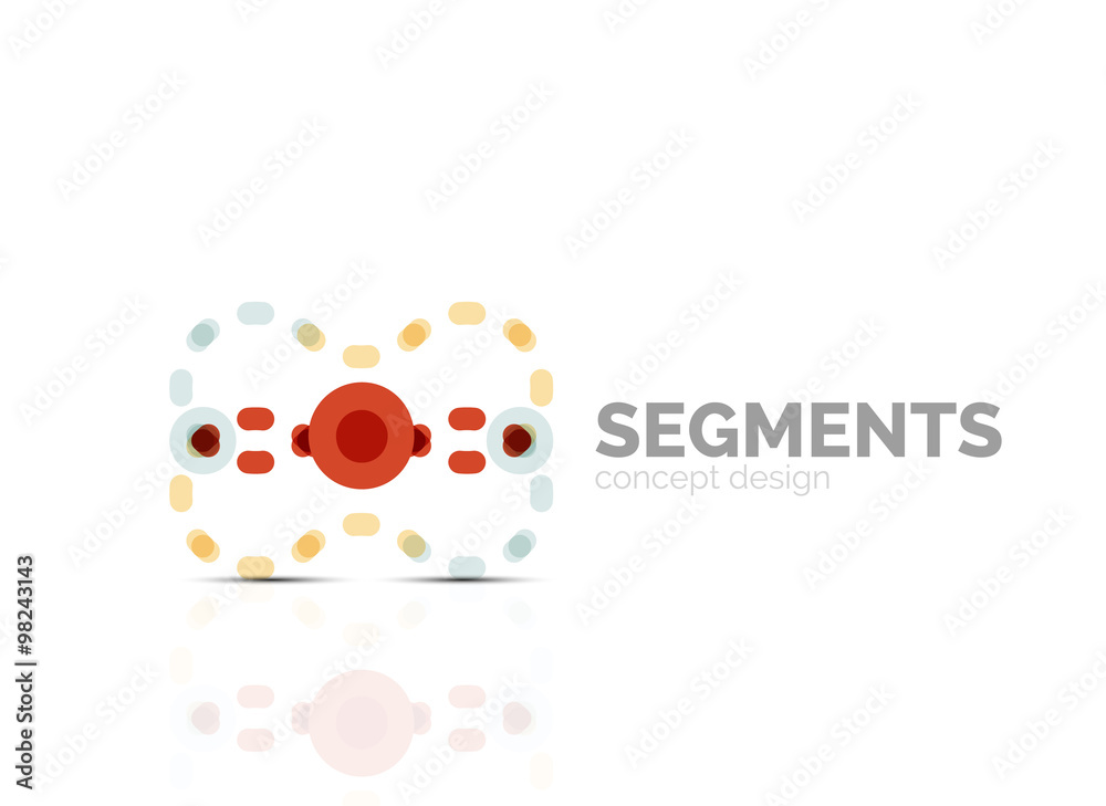 Obraz premium Vector outline minimal abstract geometric logo