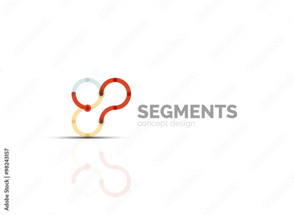 Vector outline minimal abstract geometric logo Vector outline minimal abstract geometric logo