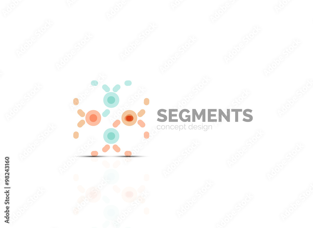 Vector outline minimal abstract geometric logo Vector outline minimal abstract geometric logo