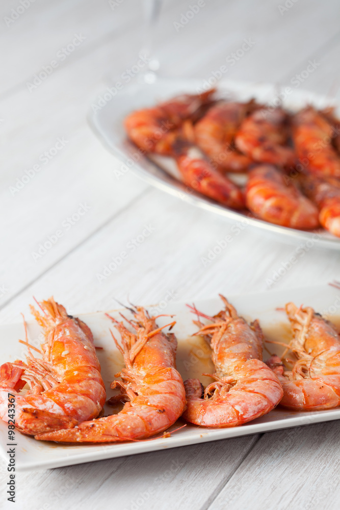 Baked prawn dish Baked prawn dish