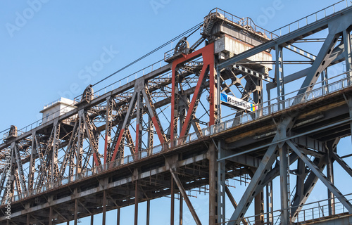 Danube Bridge fragment. Steel truss bridge