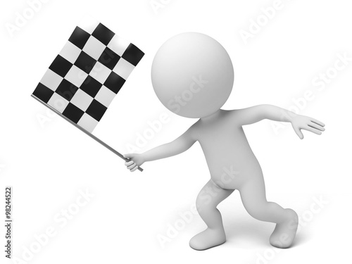Fotografia The 3d guy and a chequered flag