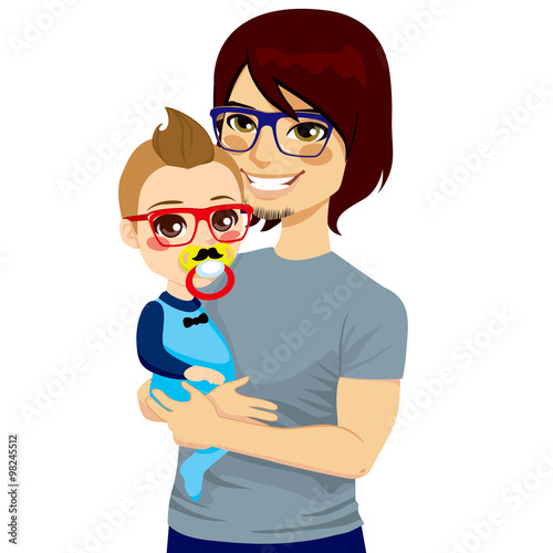 Happy young hipster style f...