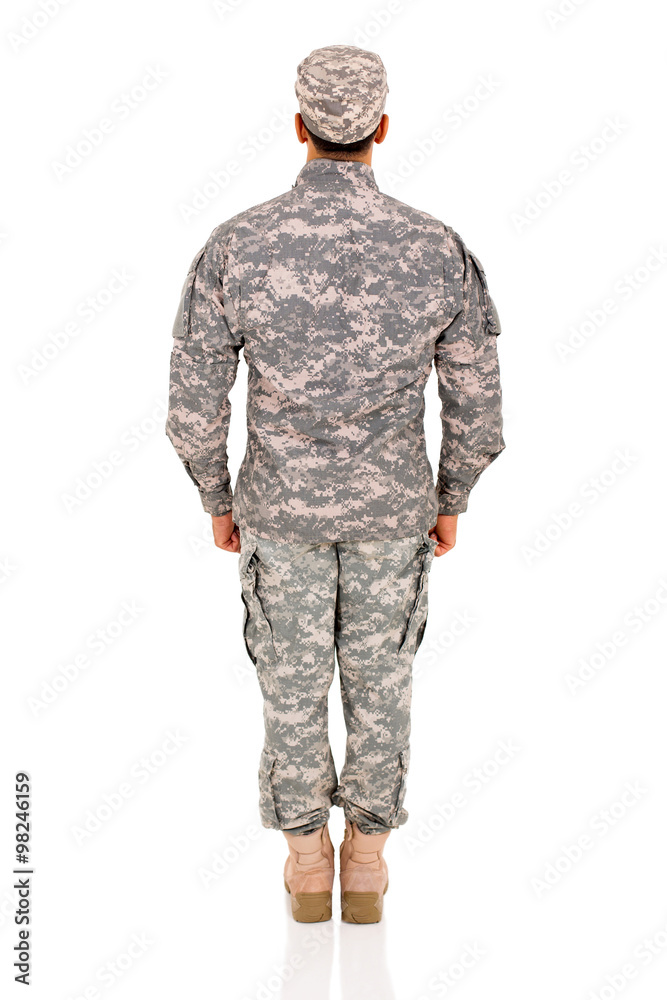 back view of military man back view of military man