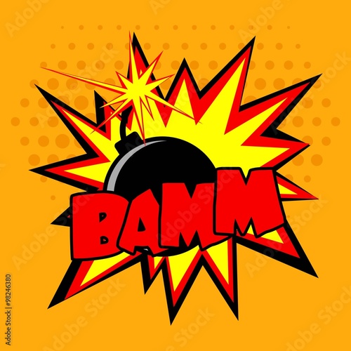 Comic Bomb Illustration photo