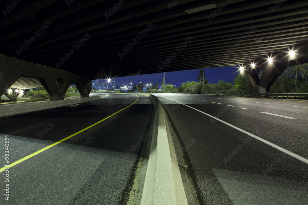 Empty Highway At Night Empty Highway At Night