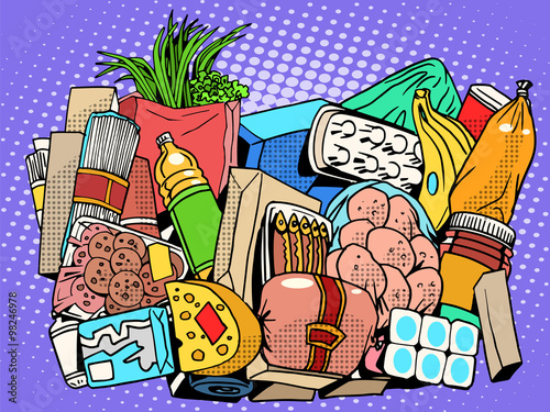 the set of products and food goods
